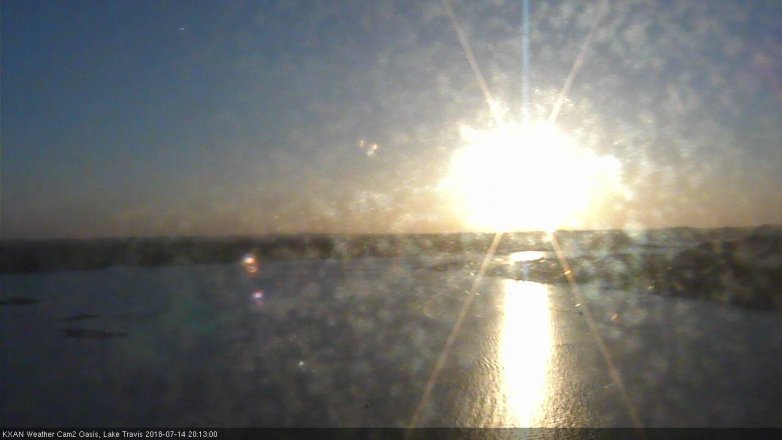 Lake Travis webcam, July 14, 2018 7:15 PM CT