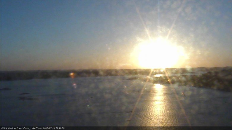 Lake Travis webcam, July 14, 2018 7:20 PM CT