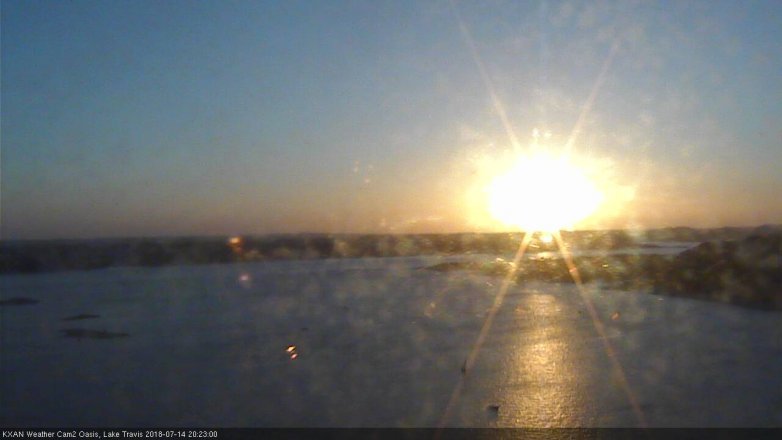 Lake Travis webcam, July 14, 2018 7:25 PM CT