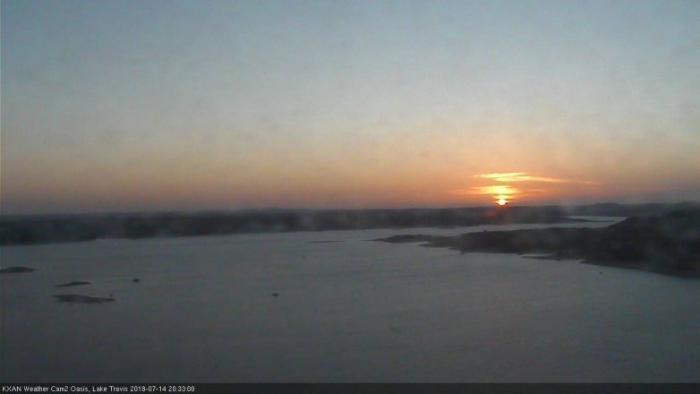 Lake Travis webcam, July 14, 2018 7:35 PM CT