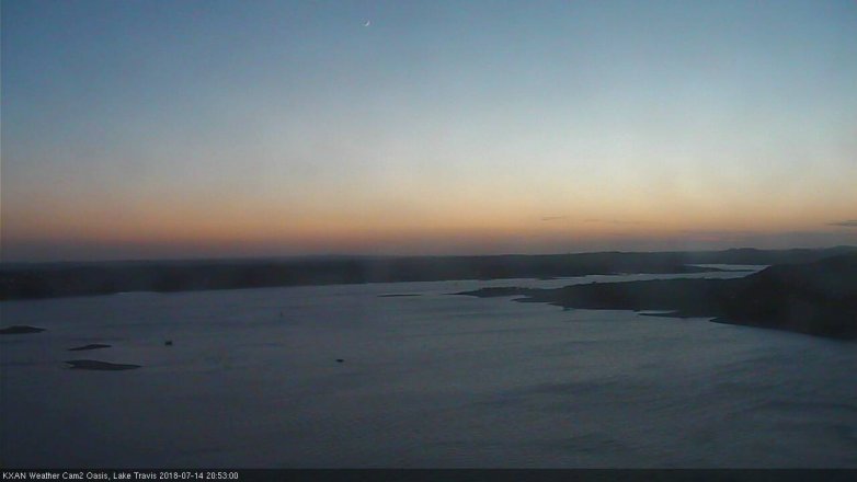 Lake Travis webcam, July 14, 2018 7:55 PM CT