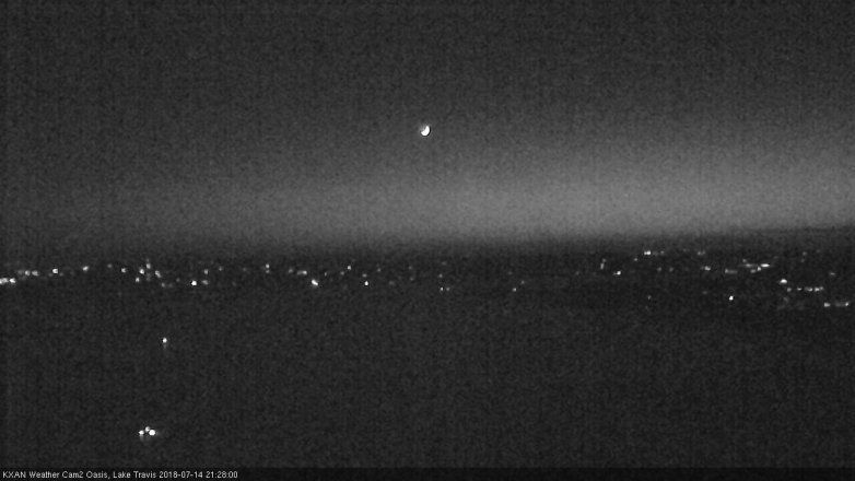 Lake Travis webcam, July 14, 2018 8:30 PM CT