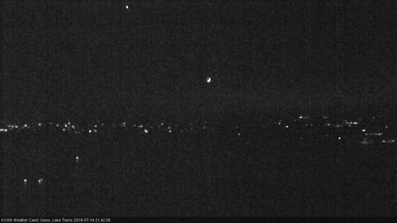 Lake Travis webcam, July 14, 2018 8:45 PM CT