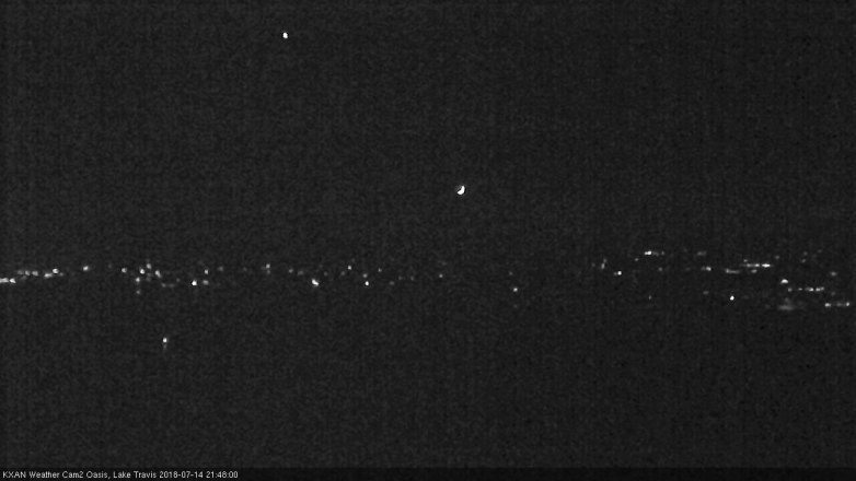 Lake Travis webcam, July 14, 2018 8:50 PM CT