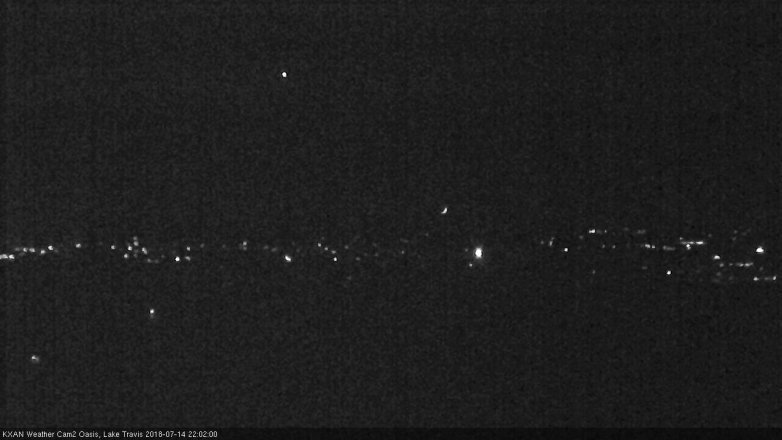 Lake Travis webcam, July 14, 2018 9:05 PM CT