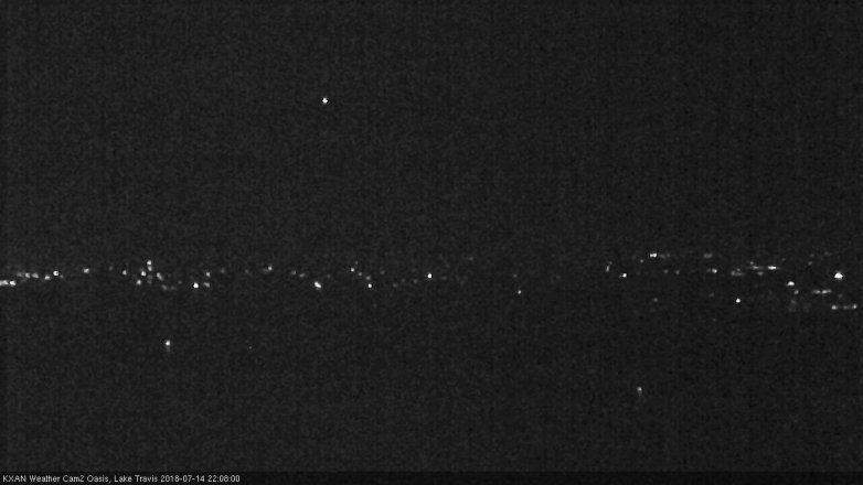 Lake Travis webcam, July 14, 2018 9:10 PM CT