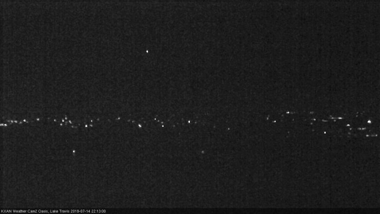 Lake Travis webcam, July 14, 2018 9:15 PM CT