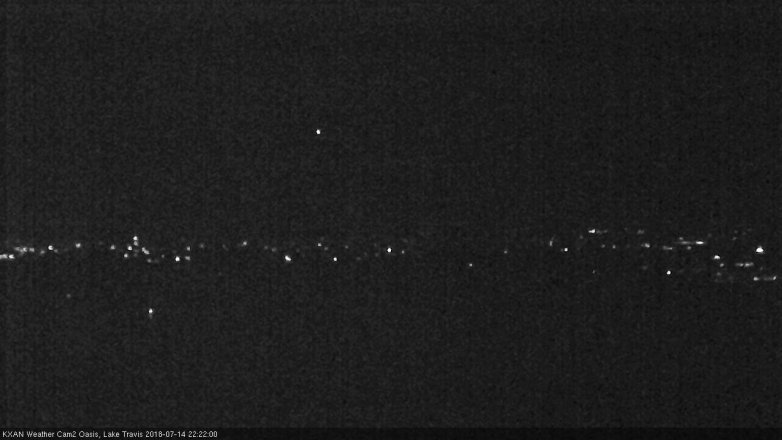 Lake Travis webcam, July 14, 2018 9:25 PM CT
