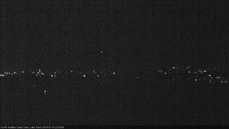 Lake Travis webcam, July 14, 2018 9:40 PM CT