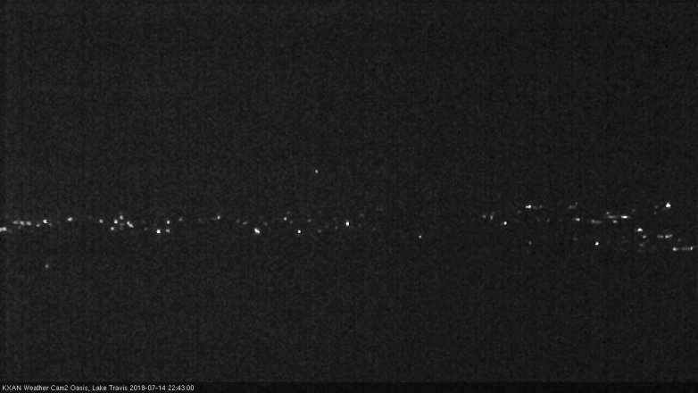 Lake Travis webcam, July 14, 2018 9:45 PM CT