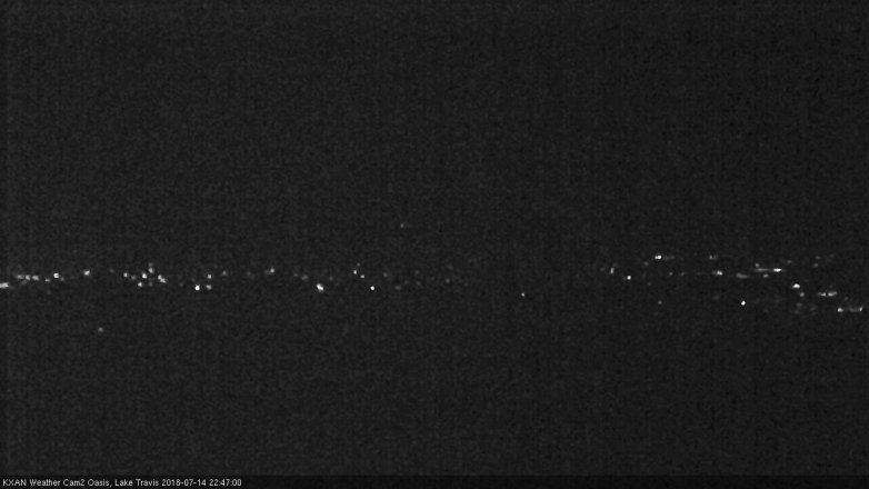 Lake Travis webcam, July 14, 2018 9:50 PM CT