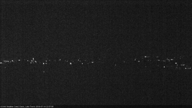 Lake Travis webcam, July 14, 2018 10:00 PM CT