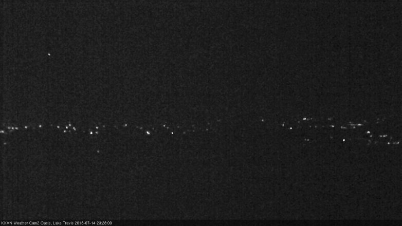 Lake Travis webcam, July 14, 2018 10:30 PM CT