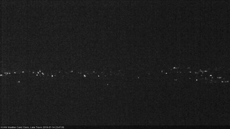 Lake Travis webcam, July 14, 2018 10:50 PM CT