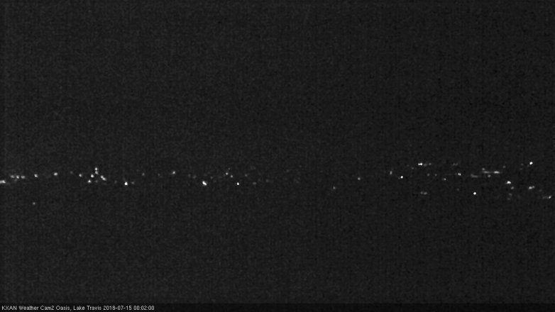 Lake Travis webcam, July 14, 2018 11:05 PM CT