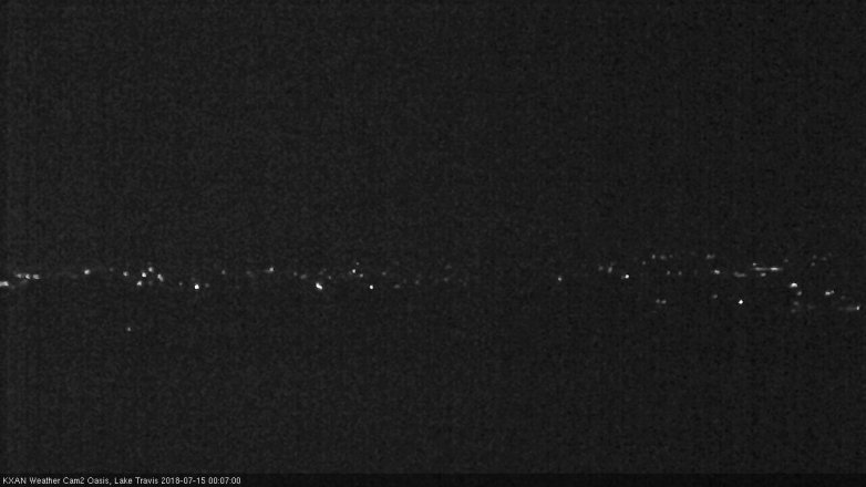 Lake Travis webcam, July 14, 2018 11:10 PM CT
