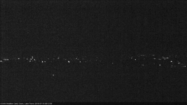 Lake Travis webcam, July 14, 2018 11:15 PM CT