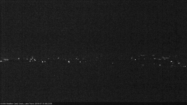 Lake Travis webcam, July 14, 2018 11:25 PM CT