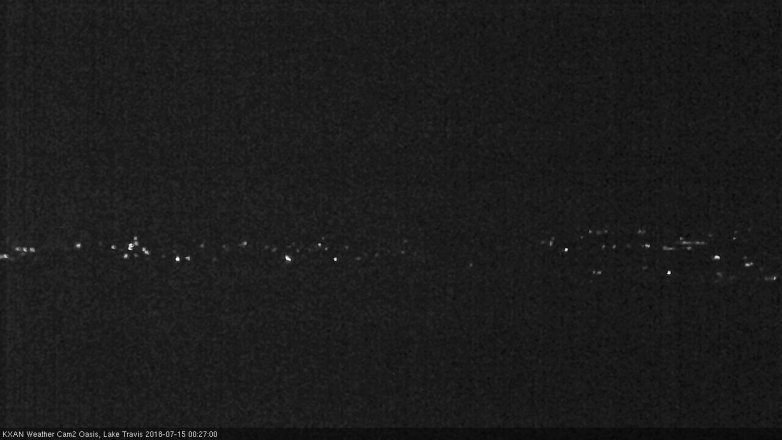Lake Travis webcam, July 14, 2018 11:30 PM CT