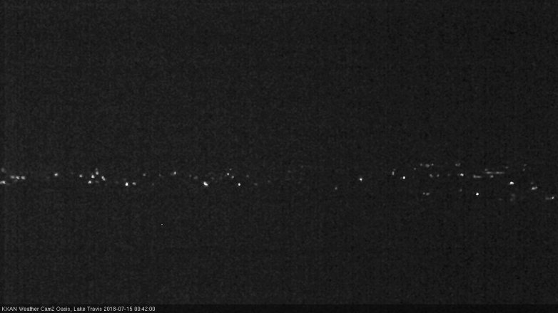 Lake Travis webcam, July 14, 2018 11:45 PM CT