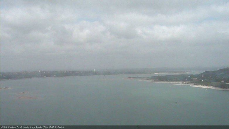 Lake Travis webcam, July 15, 2018 9:00 AM CT