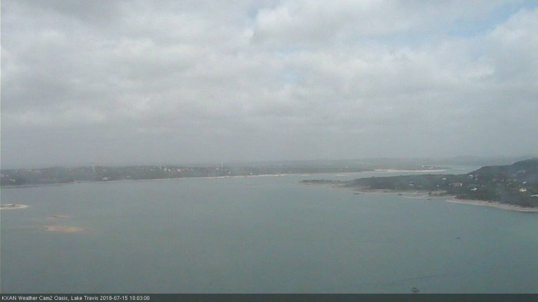Lake Travis webcam, July 15, 2018 9:05 AM CT