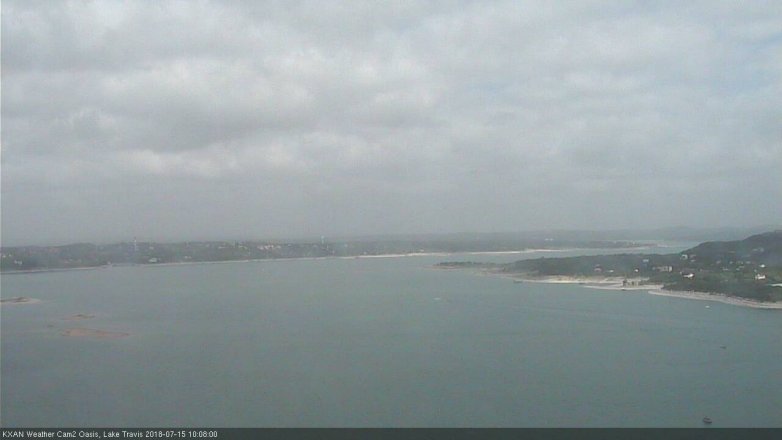 Lake Travis webcam, July 15, 2018 9:10 AM CT