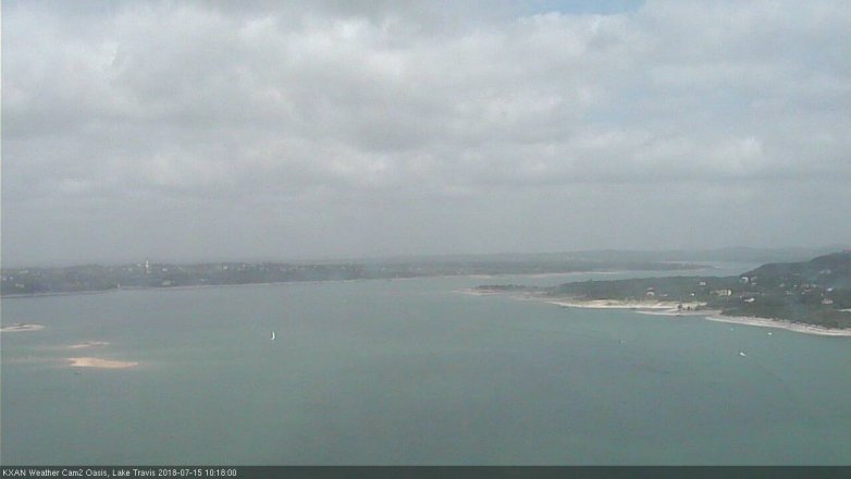 Lake Travis webcam, July 15, 2018 9:20 AM CT