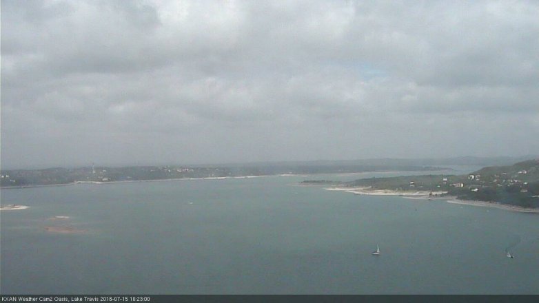 Lake Travis webcam, July 15, 2018 9:25 AM CT