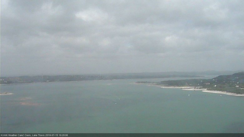 Lake Travis webcam, July 15, 2018 9:30 AM CT