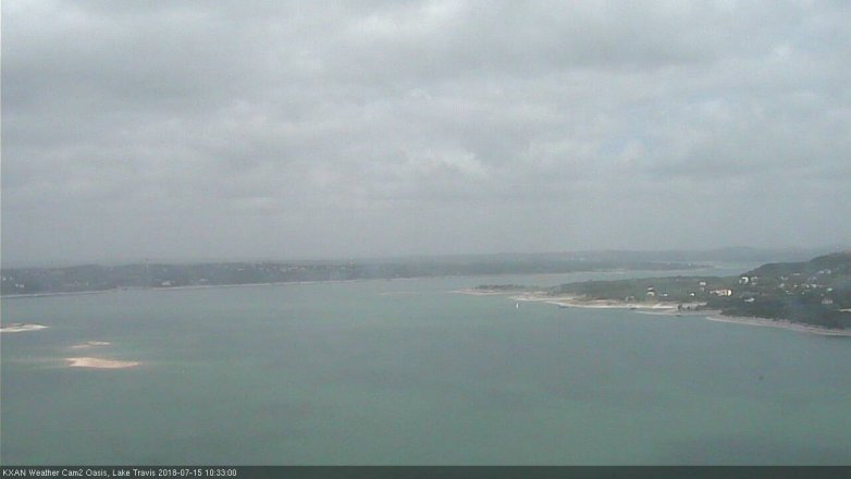 Lake Travis webcam, July 15, 2018 9:35 AM CT