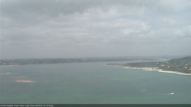 Lake Travis webcam, July 15, 2018 9:40 AM CT