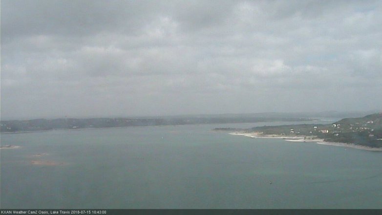 Lake Travis webcam, July 15, 2018 9:45 AM CT