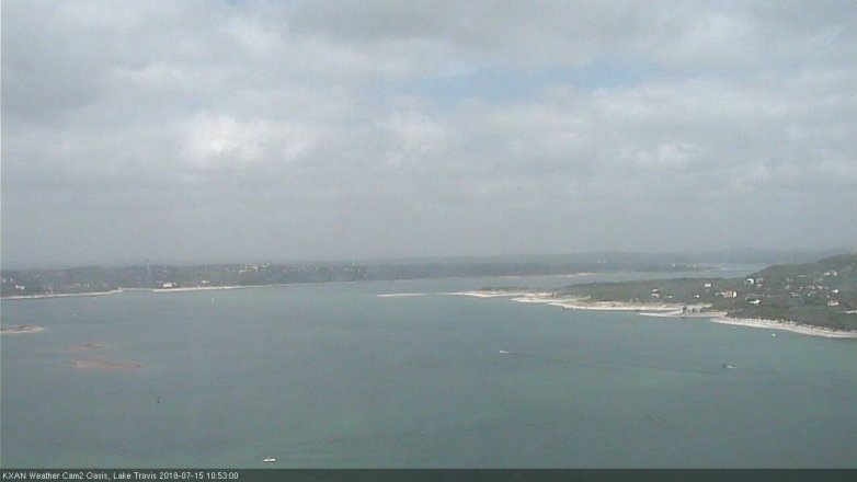 Lake Travis webcam, July 15, 2018 9:55 AM CT