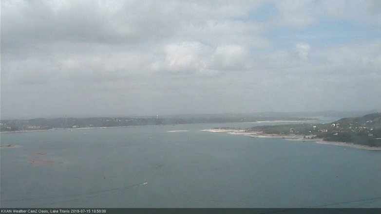 Lake Travis webcam, July 15, 2018 10:00 AM CT