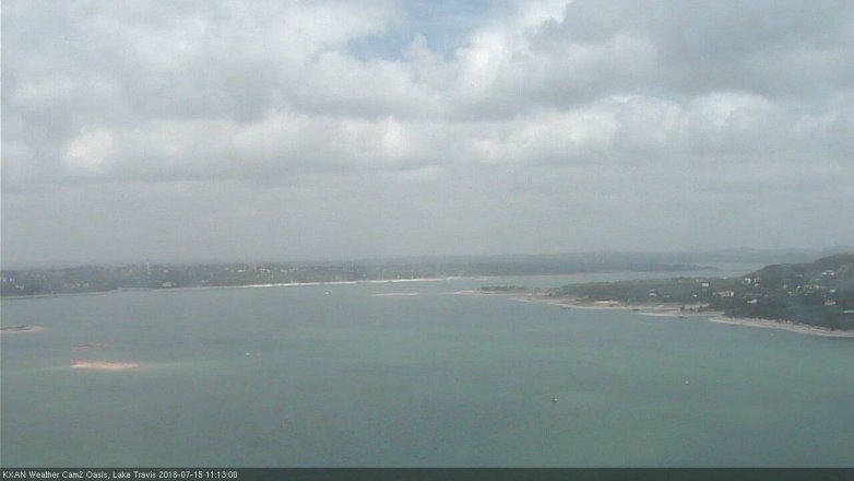 Lake Travis webcam, July 15, 2018 10:15 AM CT