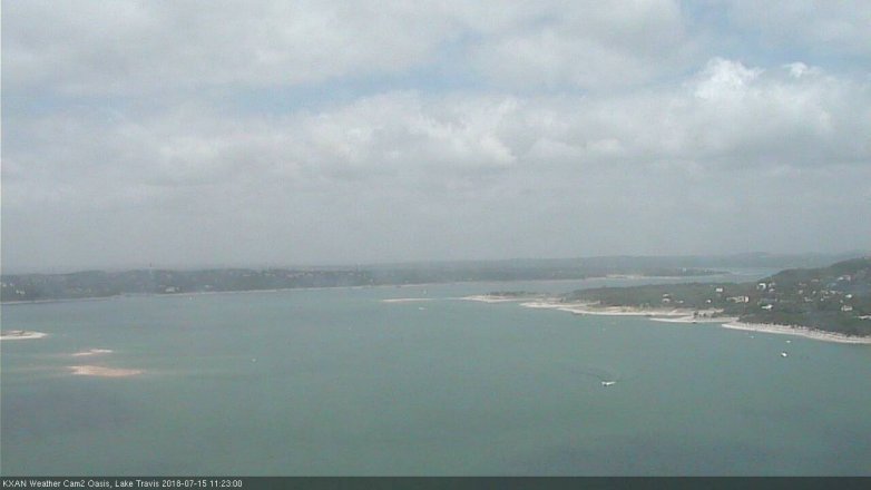 Lake Travis webcam, July 15, 2018 10:25 AM CT