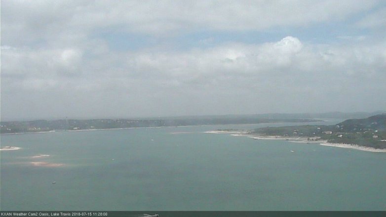 Lake Travis webcam, July 15, 2018 10:30 AM CT