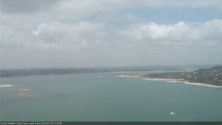 Lake Travis webcam, July 15, 2018 10:35 AM CT