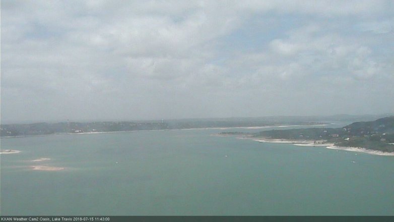 Lake Travis webcam, July 15, 2018 10:45 AM CT