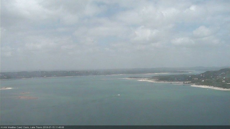 Lake Travis webcam, July 15, 2018 10:50 AM CT
