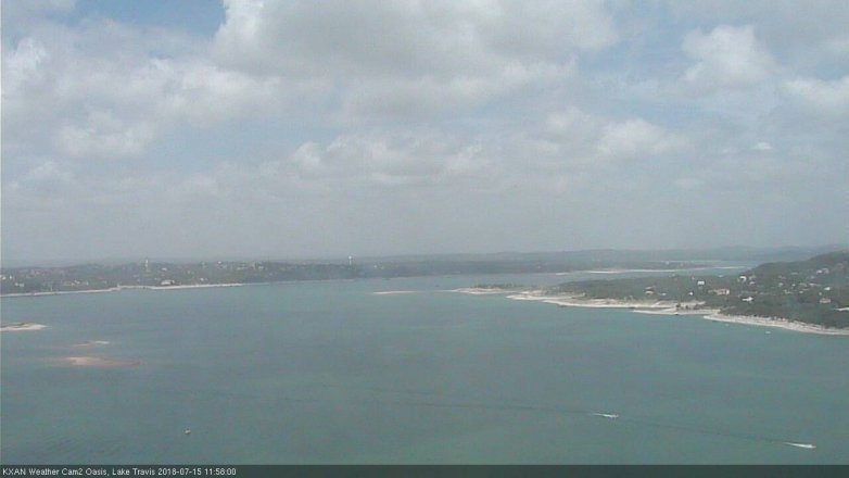 Lake Travis webcam, July 15, 2018 11:00 AM CT