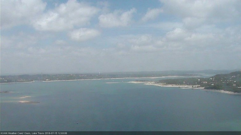 Lake Travis webcam, July 15, 2018 11:05 AM CT