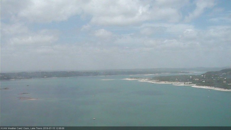 Lake Travis webcam, July 15, 2018 11:10 AM CT