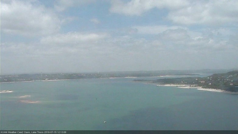 Lake Travis webcam, July 15, 2018 11:15 AM CT