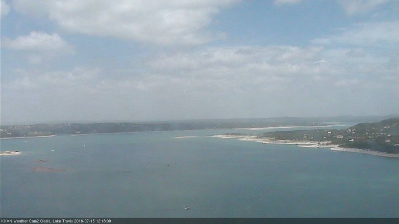 Lake Travis webcam, July 15, 2018 11:20 AM CT