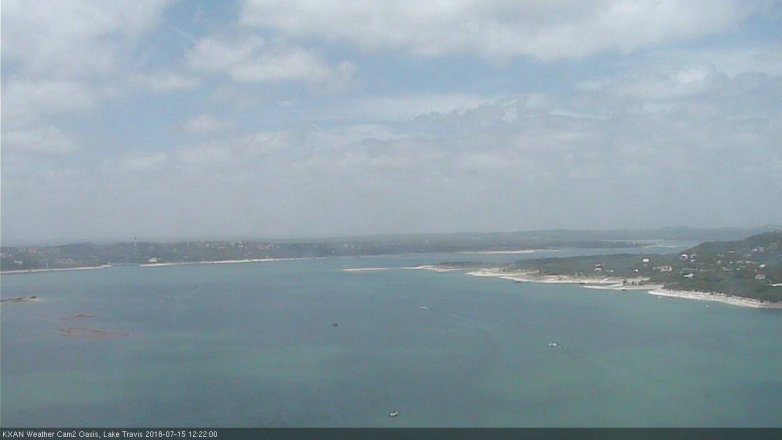 Lake Travis webcam, July 15, 2018 11:25 AM CT