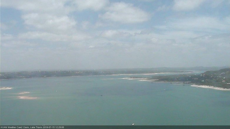 Lake Travis webcam, July 15, 2018 11:30 AM CT