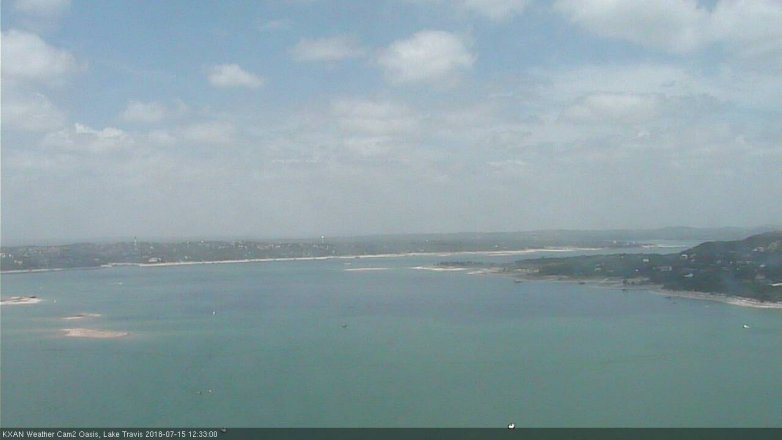 Lake Travis webcam, July 15, 2018 11:35 AM CT