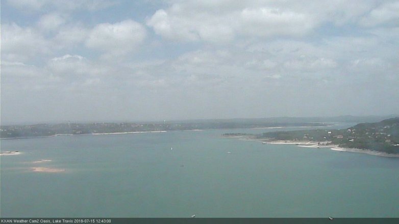 Lake Travis webcam, July 15, 2018 11:45 AM CT